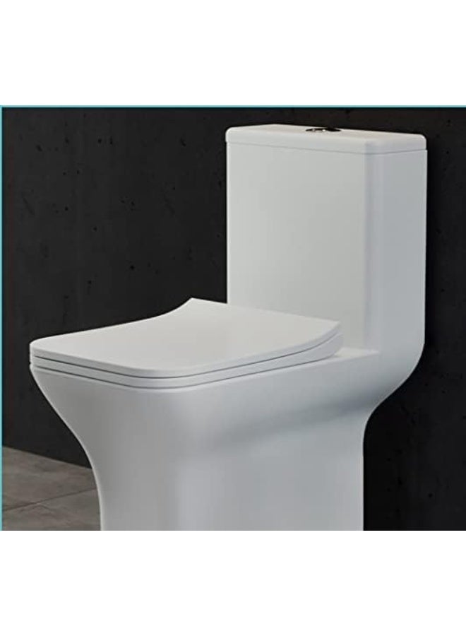 Fixer Square & Rectangular Toilet Seat Cover – Quick-Release & Soft-Close Replacement - Image 2